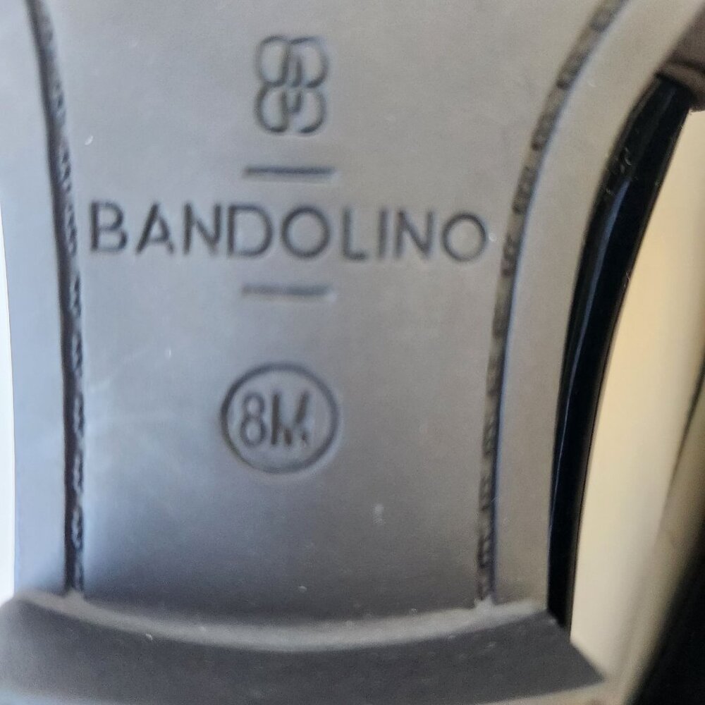 Bandolino Lindio Black Patent Loafers Bows Coquette Feminine Tailored Office - Picture 11 of 12